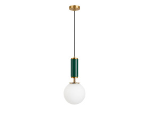 Metalowa lampa wisząca „Moira” – 15 x 15 x 120 cm – zielona