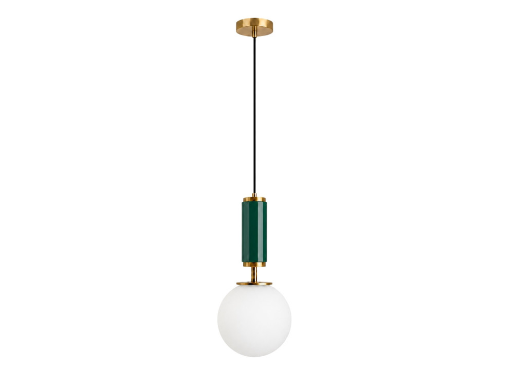 Metalowa lampa wisząca „Moira” – 15 x 15 x 120 cm – zielona