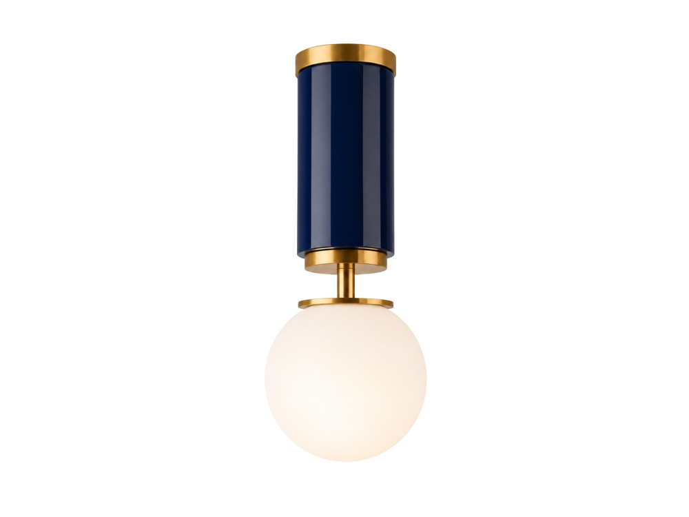 Metalowa lampa sufitowa „Moira” – 15 x 15 x 38 cm – niebieska