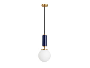 Metalowa lampa wisząca „Moira” – 15 x 15 x 120 cm – niebieska