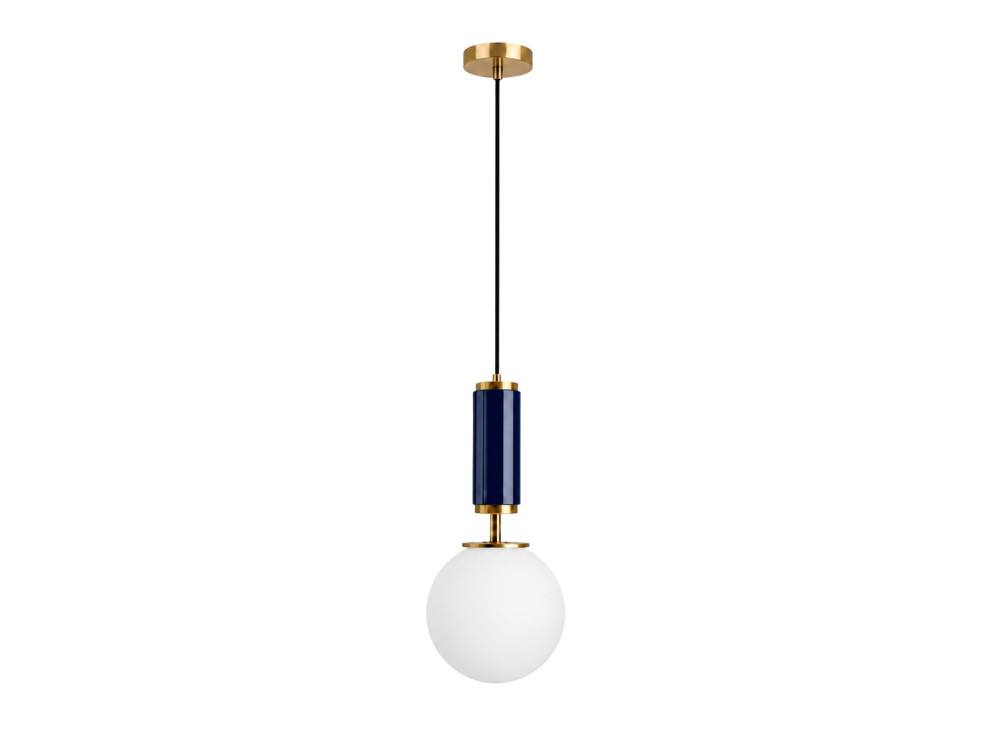 Metalowa lampa wisząca „Moira” – 15 x 15 x 120 cm – niebieska