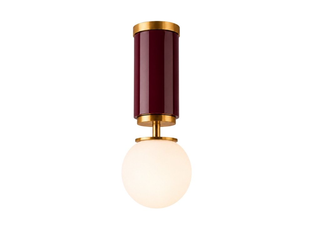 Metalowa lampa sufitowa „Moira” – 15 x 15 x 38 cm – czerwona