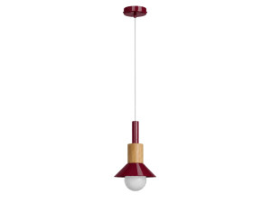 Metalowa lampa wisząca „Elwood” – 14 x 26 cm – czerwona