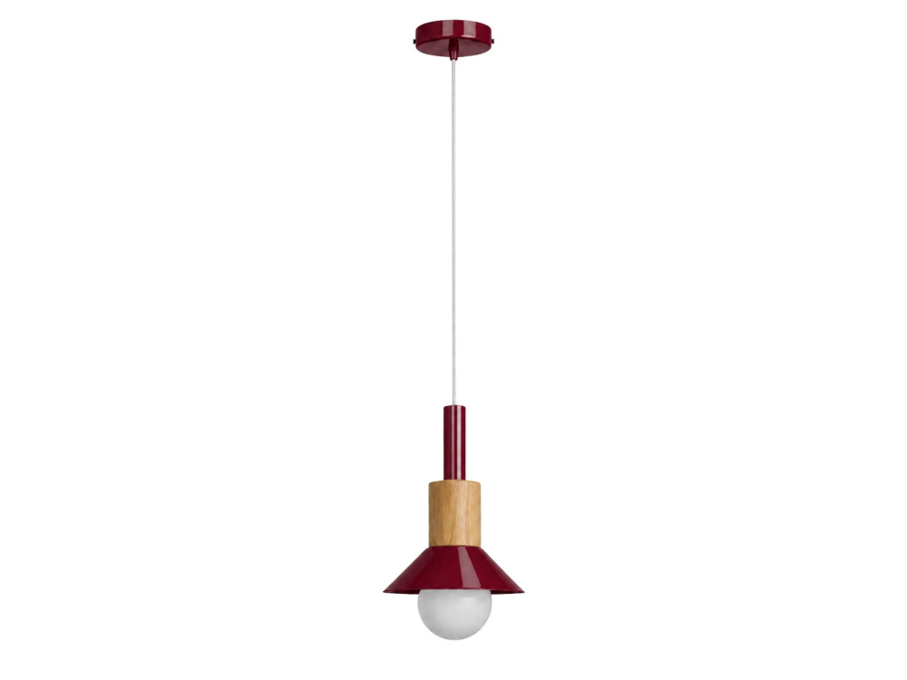 Metalowa lampa wisząca „Elwood” – 14 x 26 cm – czerwona