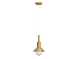 Metalowa lampa wisząca „Elwood” – 14 x 26 cm – żółta