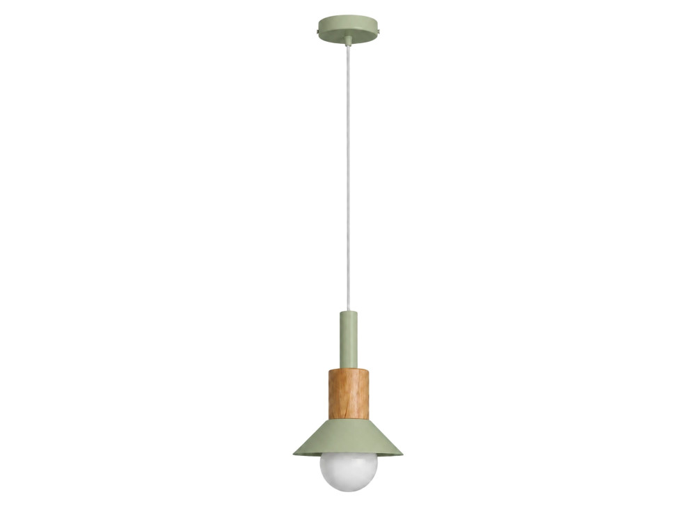 Metalowa lampa wisząca „Elwood” – 14 x 26 cm – zielona