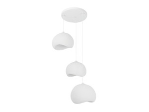 Metalowy żyrandol „Yontu” – 55 x 29 x 120 cm – biały