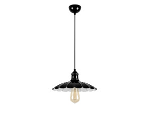 Metalowa lampa wisząca „Volan” – 25 x 25 cm – czarna