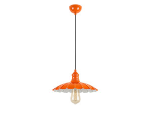 Metalowa lampa wisząca „Volan” – 25 x 25 cm – pomarańczowa