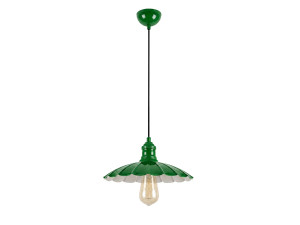 Metalowa lampa wisząca „Volan” – 25 x 25 cm – jasnozielona