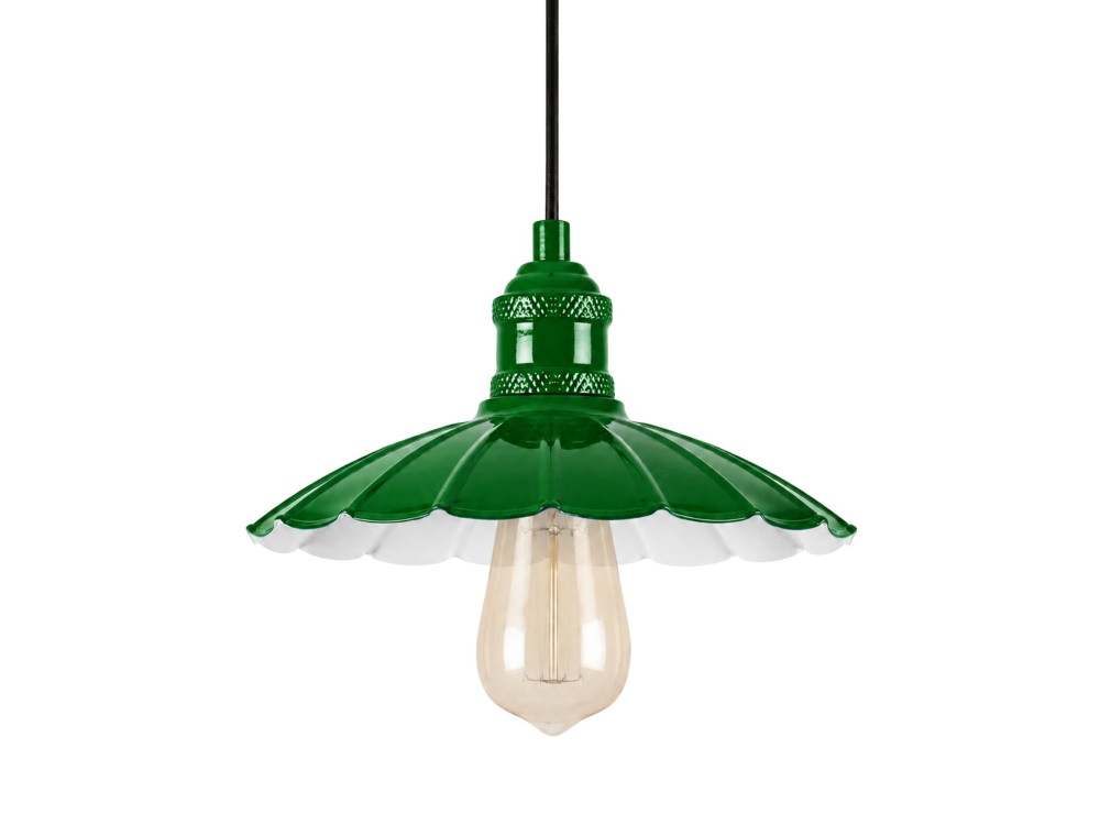 Metalowa lampa wisząca „Volan” – 25 x 25 cm – jasnozielona