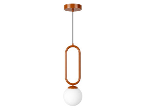 Metalowa lampa wisząca „Loop” – 15 x 15 cm – brązowa