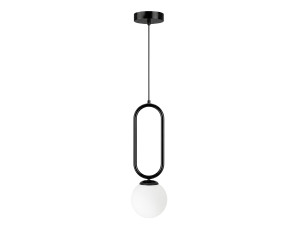 Metalowa lampa wisząca „Loop” – 15 x 15 cm – czarna