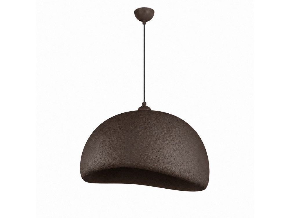Metalowa lampa wisząca „Beta” – 50 x 40 cm – brązowa