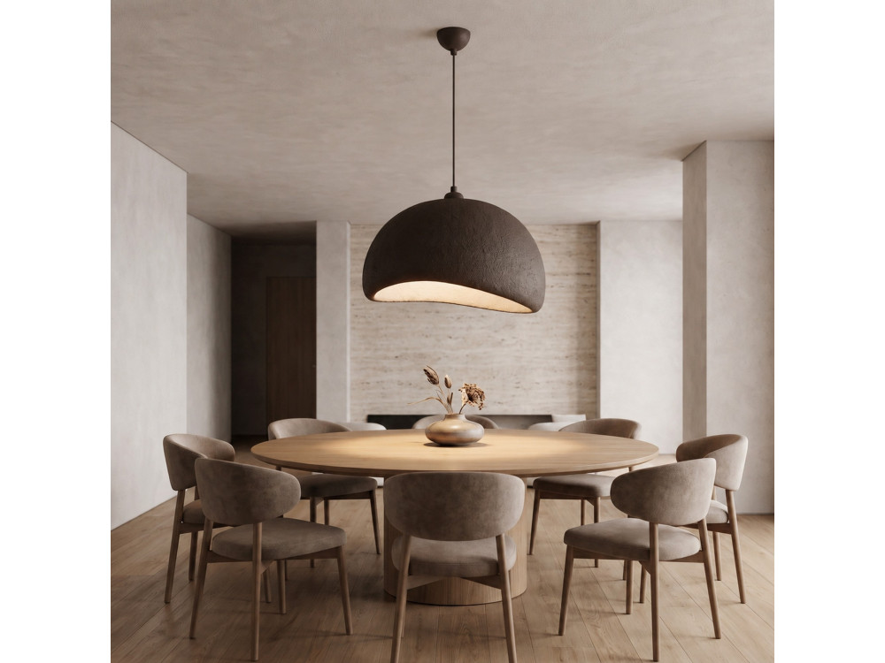 Metalowa lampa wisząca „Beta” – 50 x 40 cm – brązowa