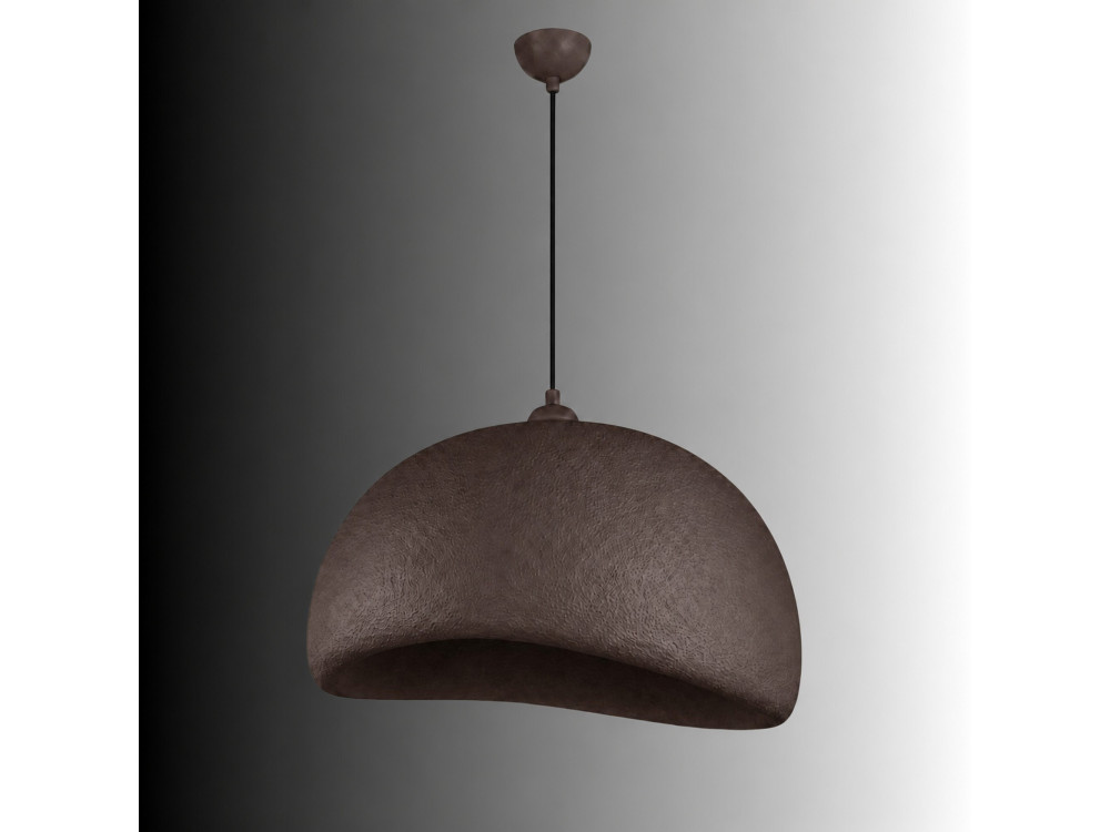 Metalowa lampa wisząca „Beta” – 50 x 40 cm – brązowa