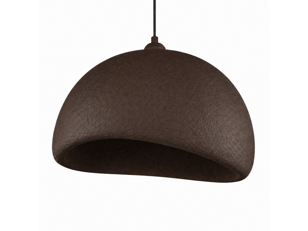 Metalowa lampa wisząca „Beta” – 50 x 40 cm – brązowa