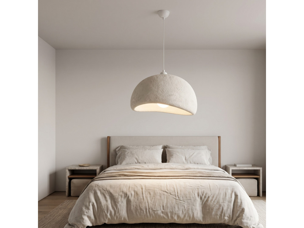 Metalowa lampa wisząca „Beta” – 50 x 40 cm – biała