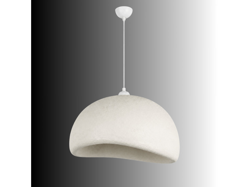 Metalowa lampa wisząca „Beta” – 50 x 40 cm – biała