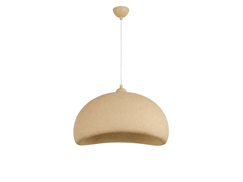Metalowa lampa wisząca „Beta” – 40 x 32 cm – beżowa