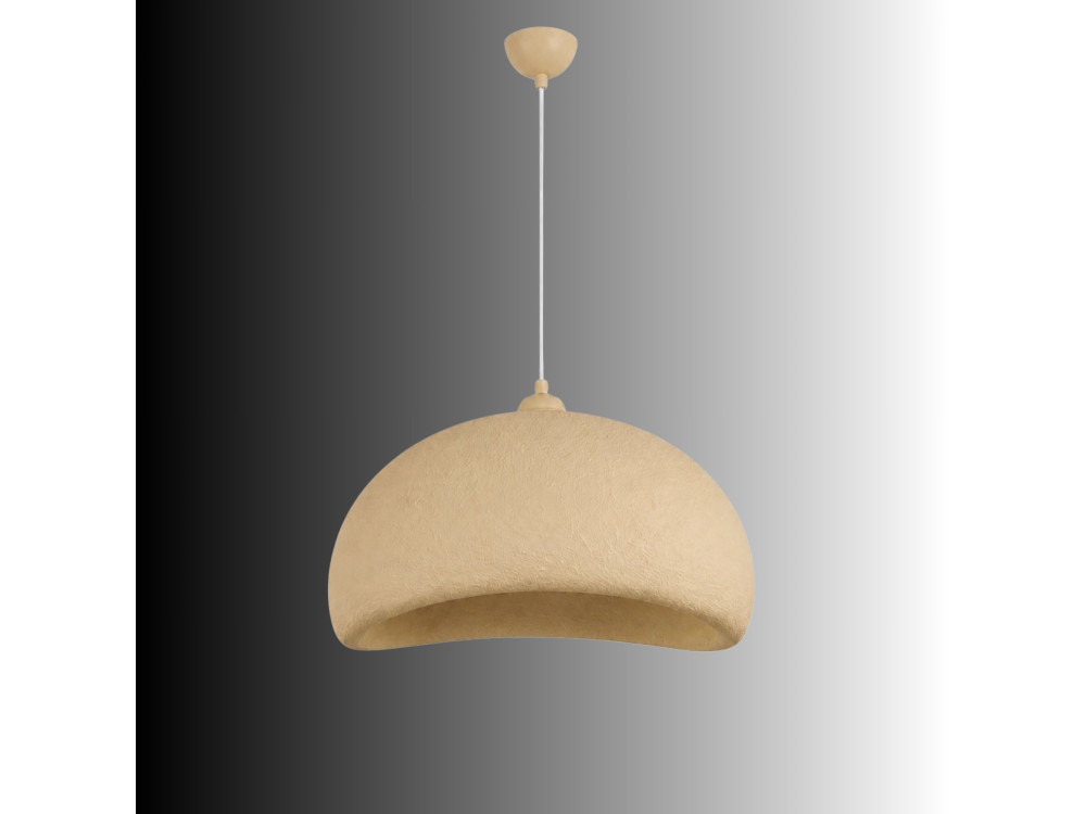 Metalowa lampa wisząca „Beta” – 40 x 32 cm – beżowa