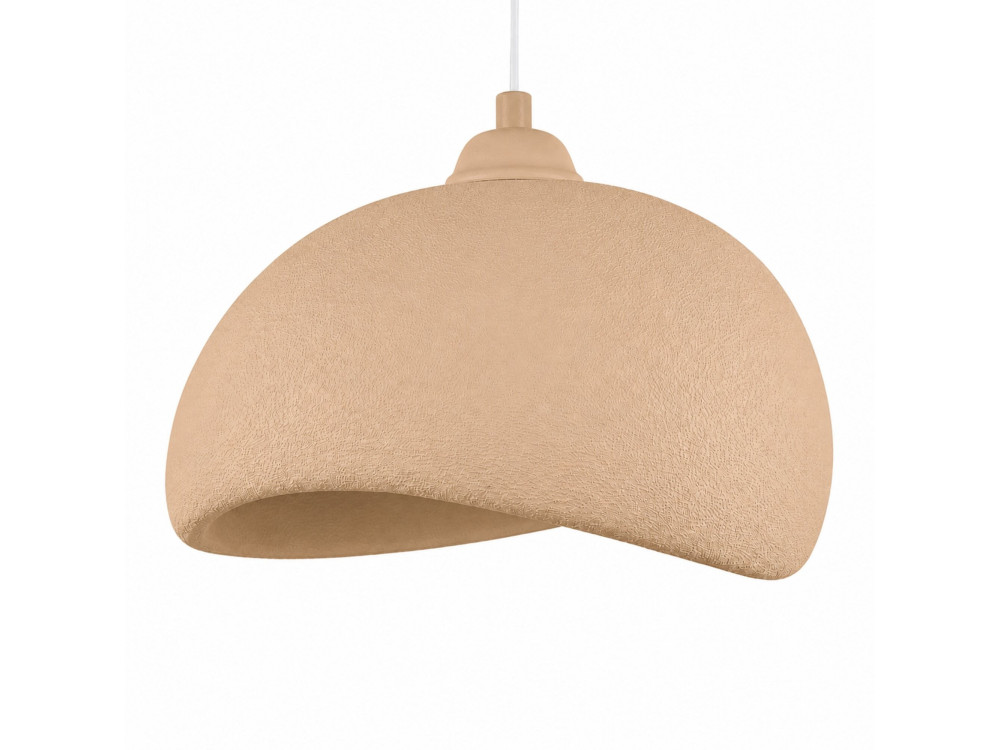 Metalowa lampa wisząca „Beta” – 40 x 32 cm – beżowa