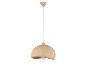 Metalowa lampa wisząca „Beta” – 30 x 24 cm – beżowa