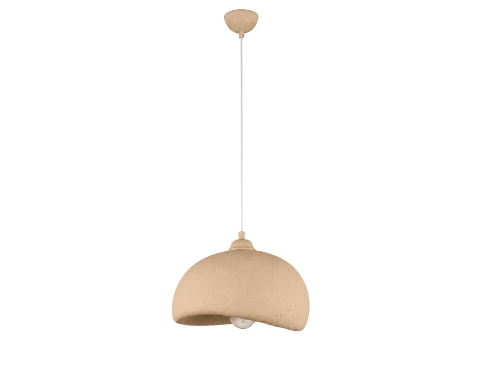 Metalowa lampa wisząca „Beta” – 30 x 24 cm – beżowa