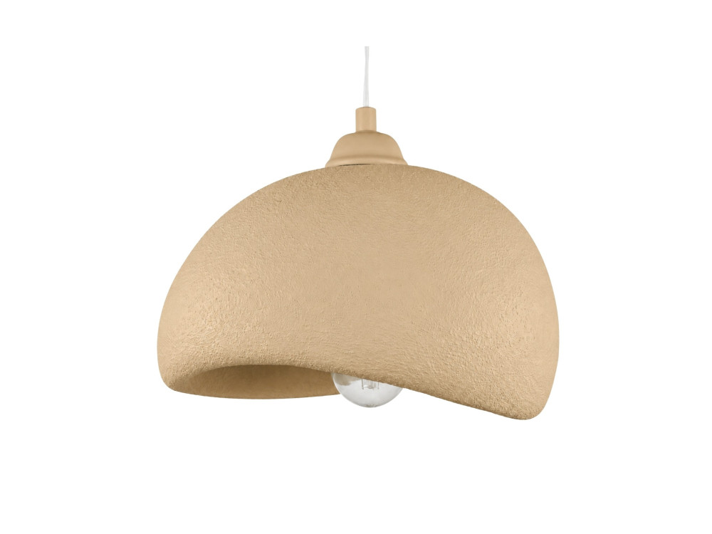 Metalowa lampa wisząca „Beta” – 30 x 24 cm – beżowa