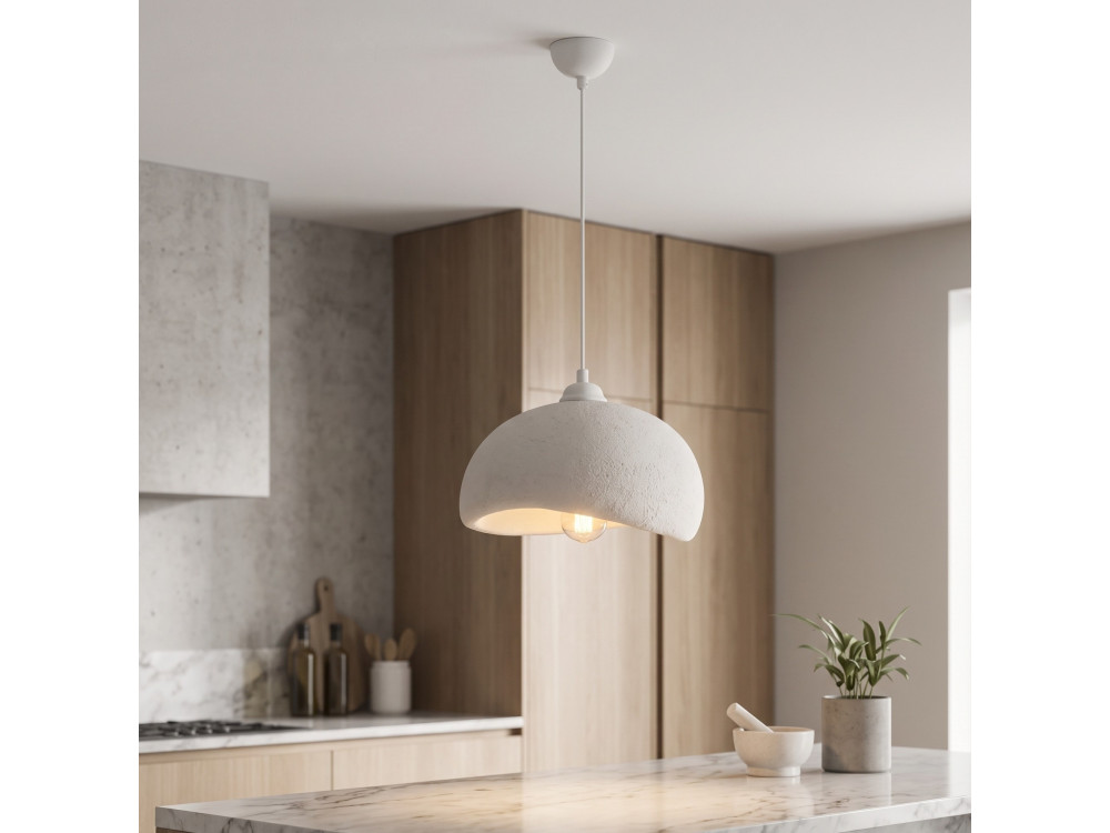 Metalowa lampa wisząca „Beta” – 30 x 24 cm – biała