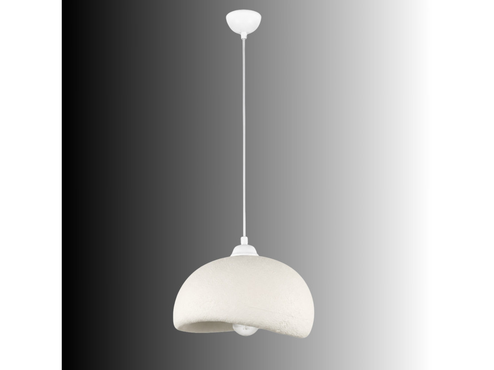 Metalowa lampa wisząca „Beta” – 30 x 24 cm – biała