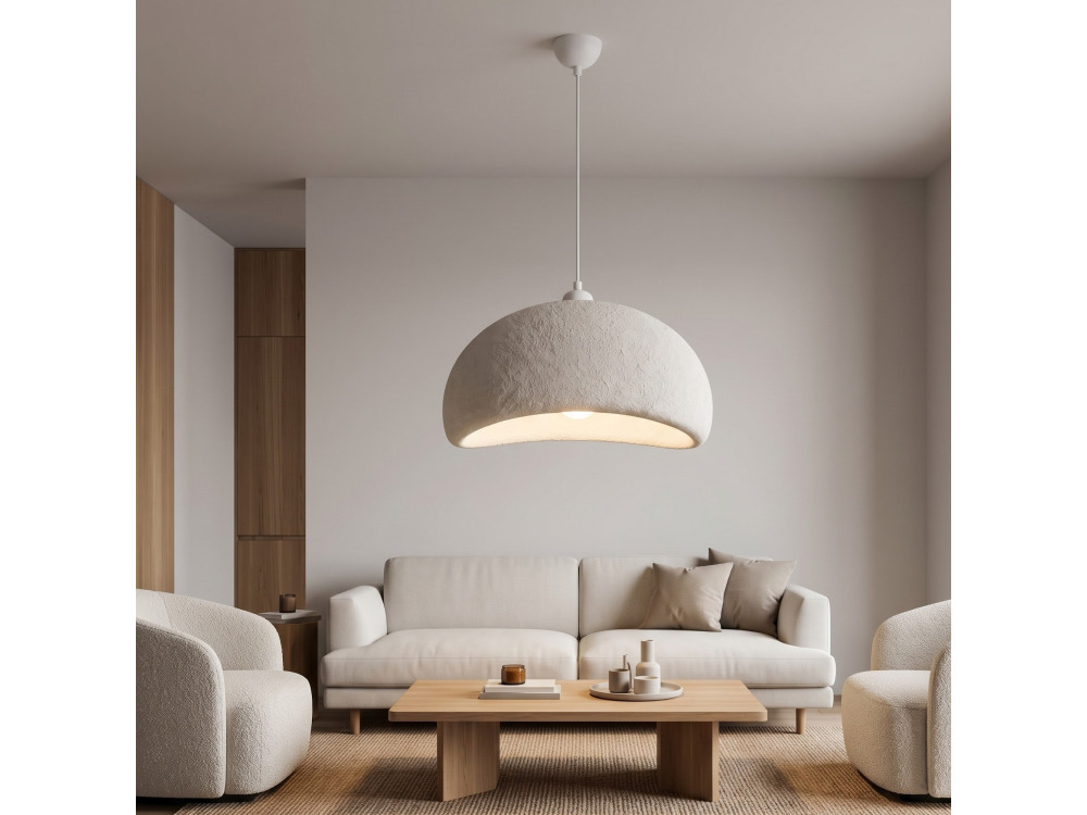 Metalowa lampa wisząca „Beta” – 40 x 32 cm – biała