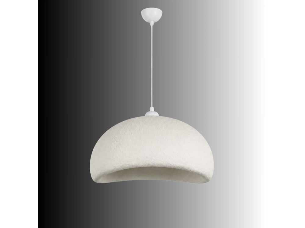 Metalowa lampa wisząca „Beta” – 40 x 32 cm – biała