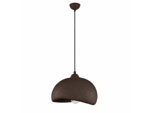 Metalowa lampa wisząca „Beta” – 30 x 24 cm – brązowa