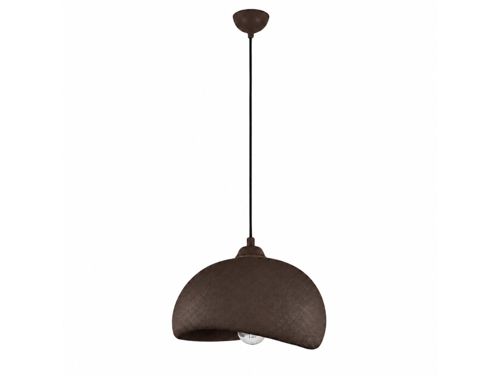 Metalowa lampa wisząca „Beta” – 30 x 24 cm – brązowa