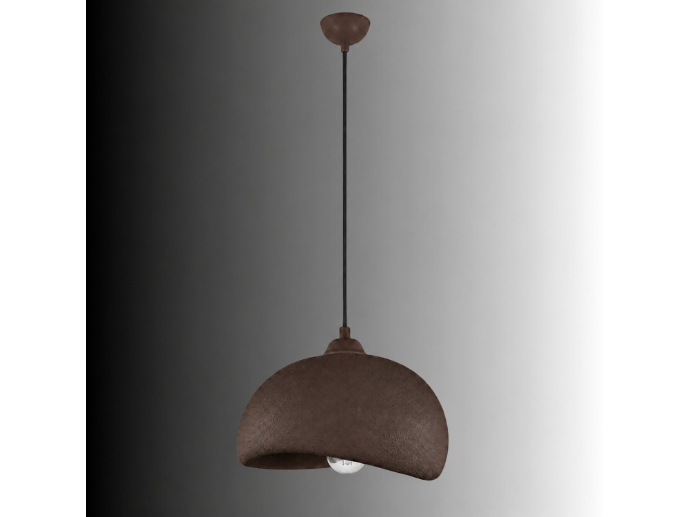 Metalowa lampa wisząca „Beta” – 30 x 24 cm – brązowa