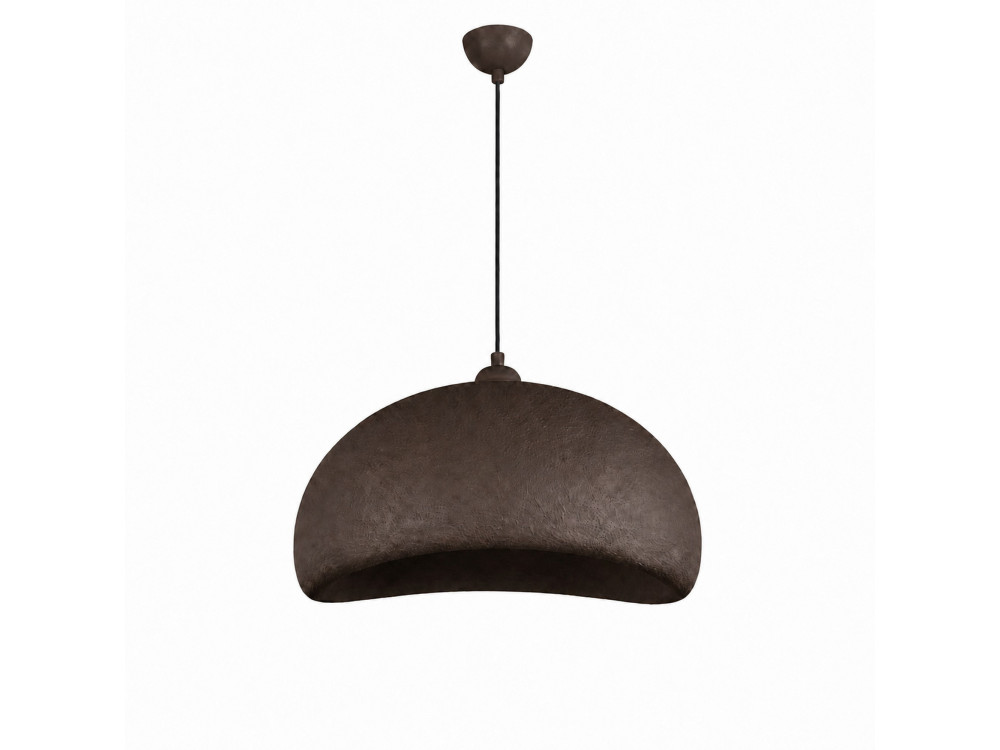 Metalowa lampa wisząca „Beta” – 40 x 32 cm – brązowa
