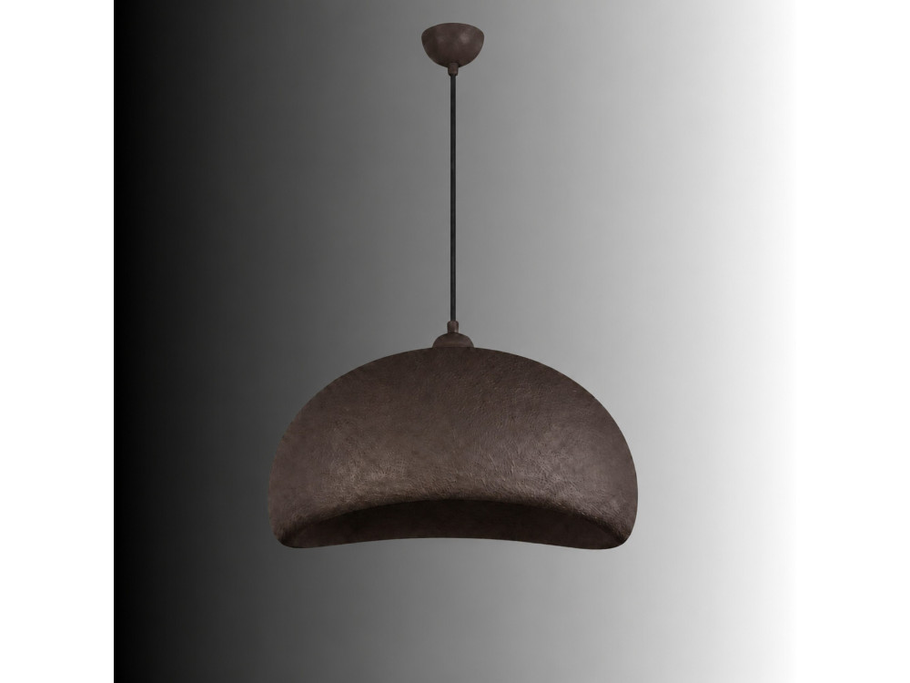 Metalowa lampa wisząca „Beta” – 40 x 32 cm – brązowa