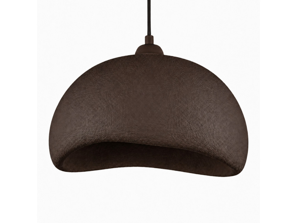 Metalowa lampa wisząca „Beta” – 40 x 32 cm – brązowa