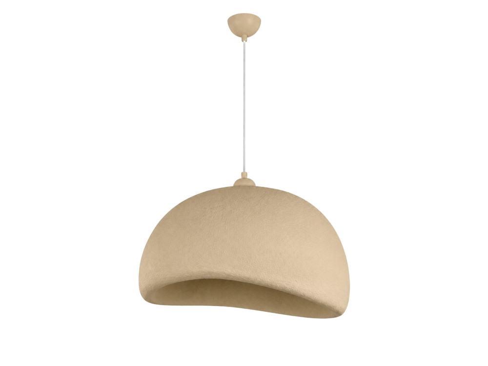 Metalowa lampa wisząca „Beta” – 50 x 40 cm – beżowa