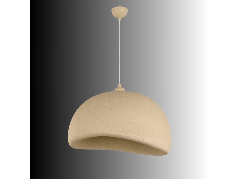 Metalowa lampa wisząca „Beta” – 50 x 40 cm – beżowa