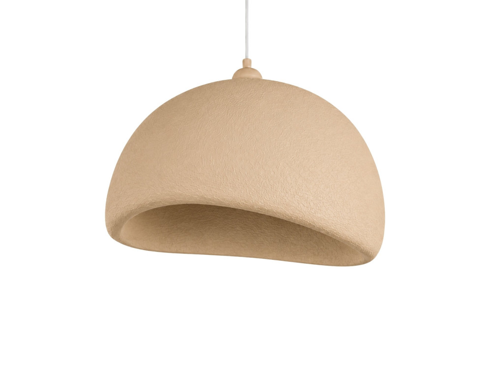 Metalowa lampa wisząca „Beta” – 50 x 40 cm – beżowa