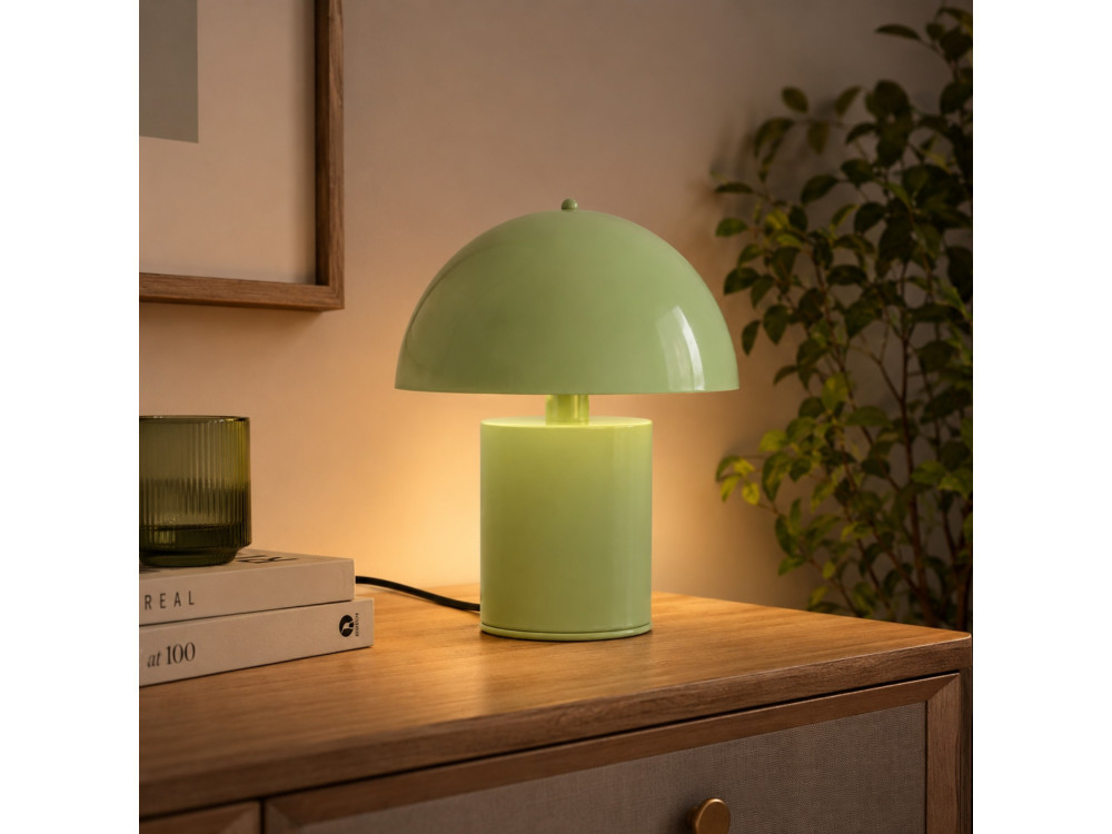 Metalowa lampa stołowa „Pera” – 26 x 26 cm – kolor miętowy