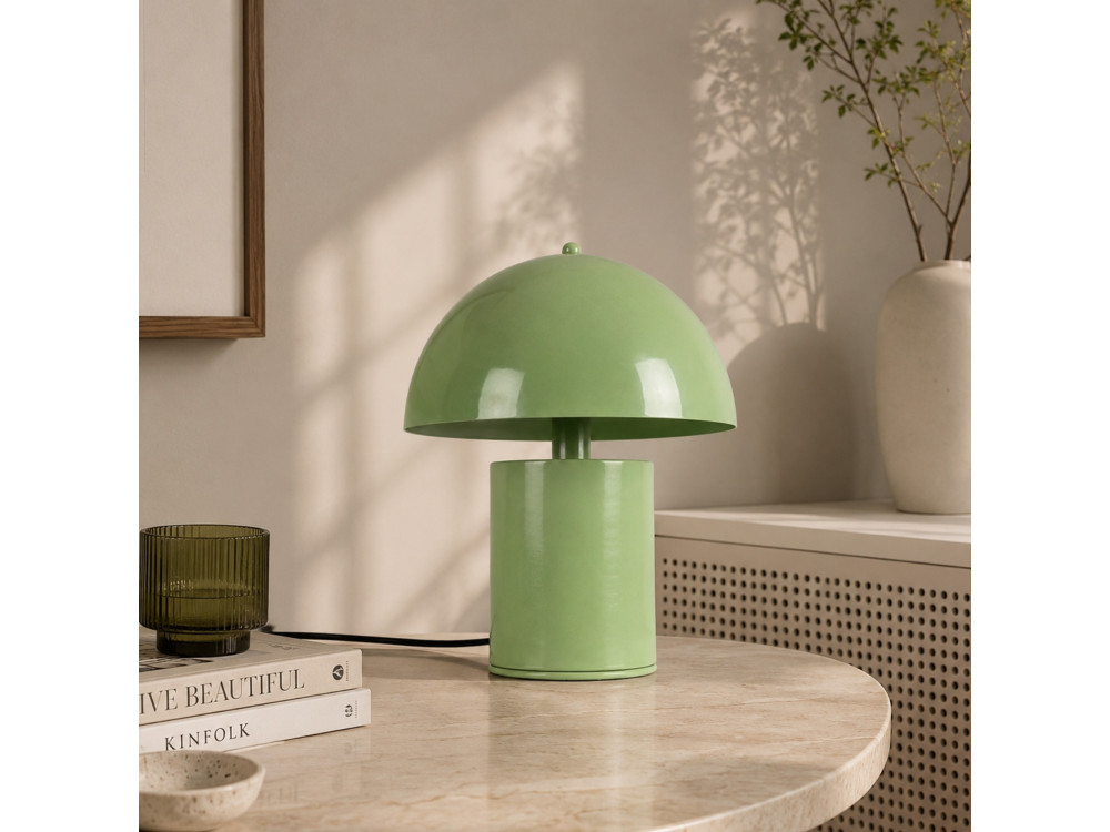 Metalowa lampa stołowa „Pera” – 26 x 26 cm – kolor miętowy