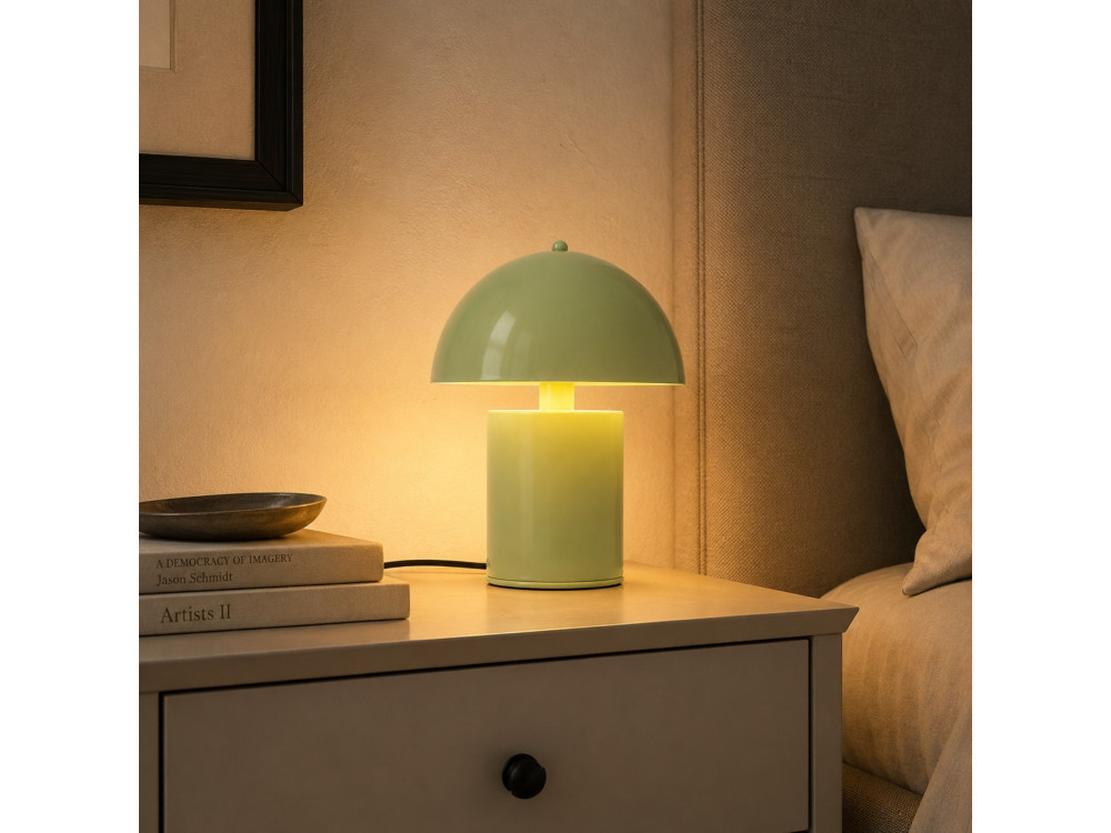 Metalowa lampa stołowa „Pera” – 26 x 26 cm – kolor miętowy