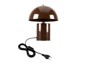 Metalowa lampa stołowa „Pera” – 26 x 26 cm – brązowa