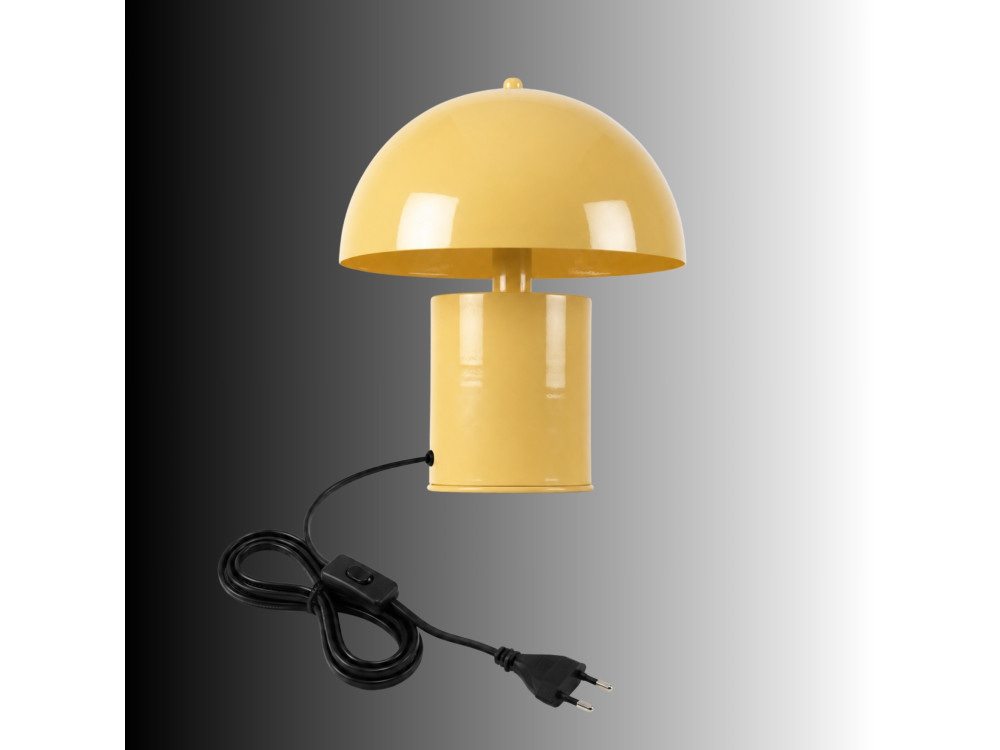 Metalowa lampa stołowa „Pera” – 26 x 26 cm – żółta