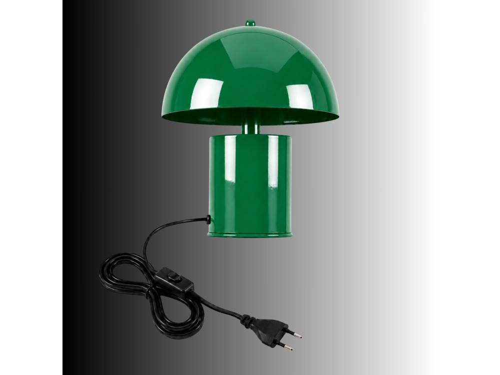 Metalowa lampa stołowa „Pera” – 26 x 26 cm – ciemnozielona