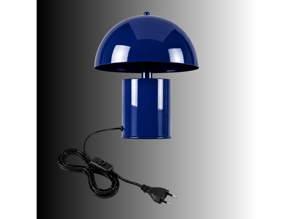 Metalowa lampa stołowa „Pera” – 26 x 26 cm – granatowa