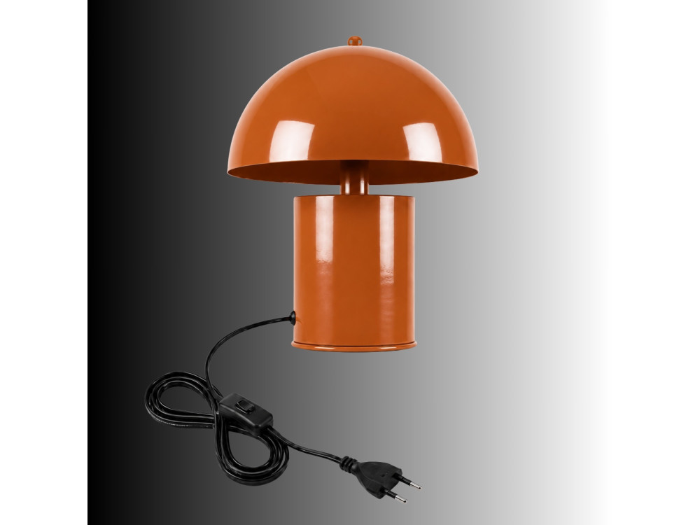 Metalowa lampa stołowa „Pera” – 26 x 26 cm – pomarańczowa